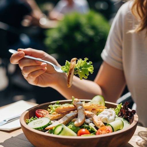 Soft wave motif suggesting meal timing across a day